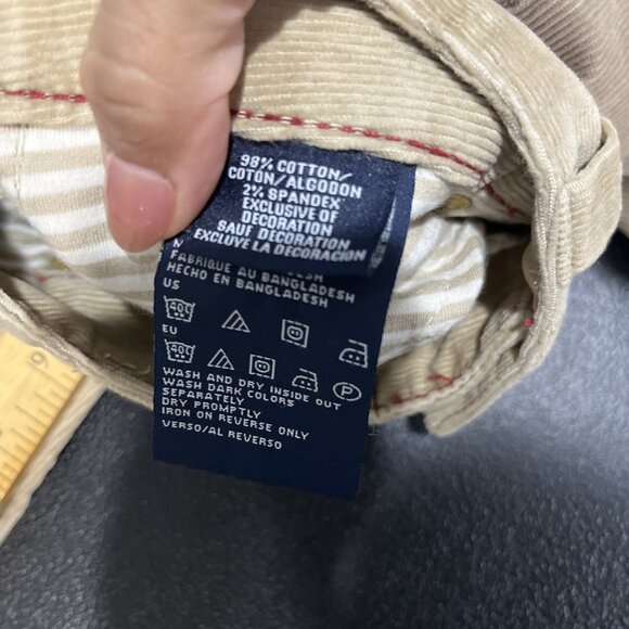 Tommy Hilfiger Corduroy Pants Womens 2 Tan Low Rise Bootcut Y2K Western Preppy - Picture 9 of 9